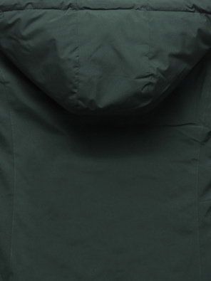 Zielono-granatowa damska przejściowa kurtka dwustronna