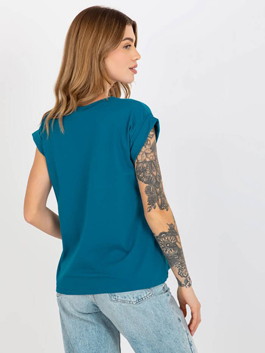 Morska gładka bluzka basic top