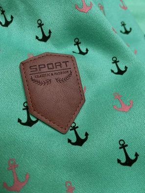 Zielona damska rozpinana długa bluza w kotwice