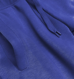 Chabrowe damskie dresowe spodnie casualowe z kieszeniami i ściągaczem