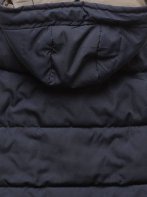 Granatowy khaki dwustronny długi bezrękawnik kamizelka