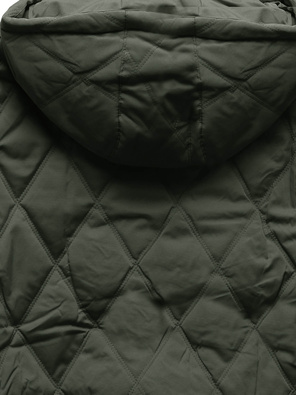 Ciemnozielona przejściowa kapitalna kurtka ze ściągaczem