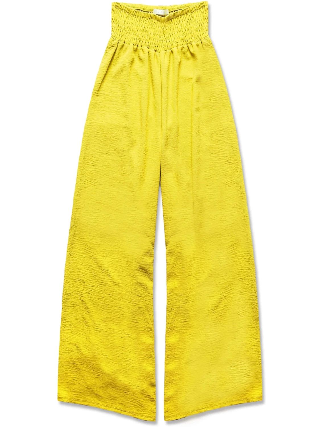 Żółte czadowe eleganckie spodnie z szeroką nogawką